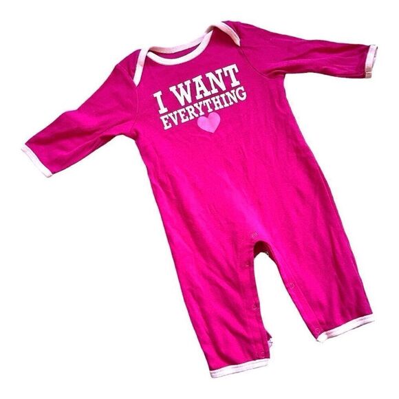Baby Girls Old Navy I Want Everything Christmas Coverall Romper - Sz 3-6 month - Picture 1 of 1